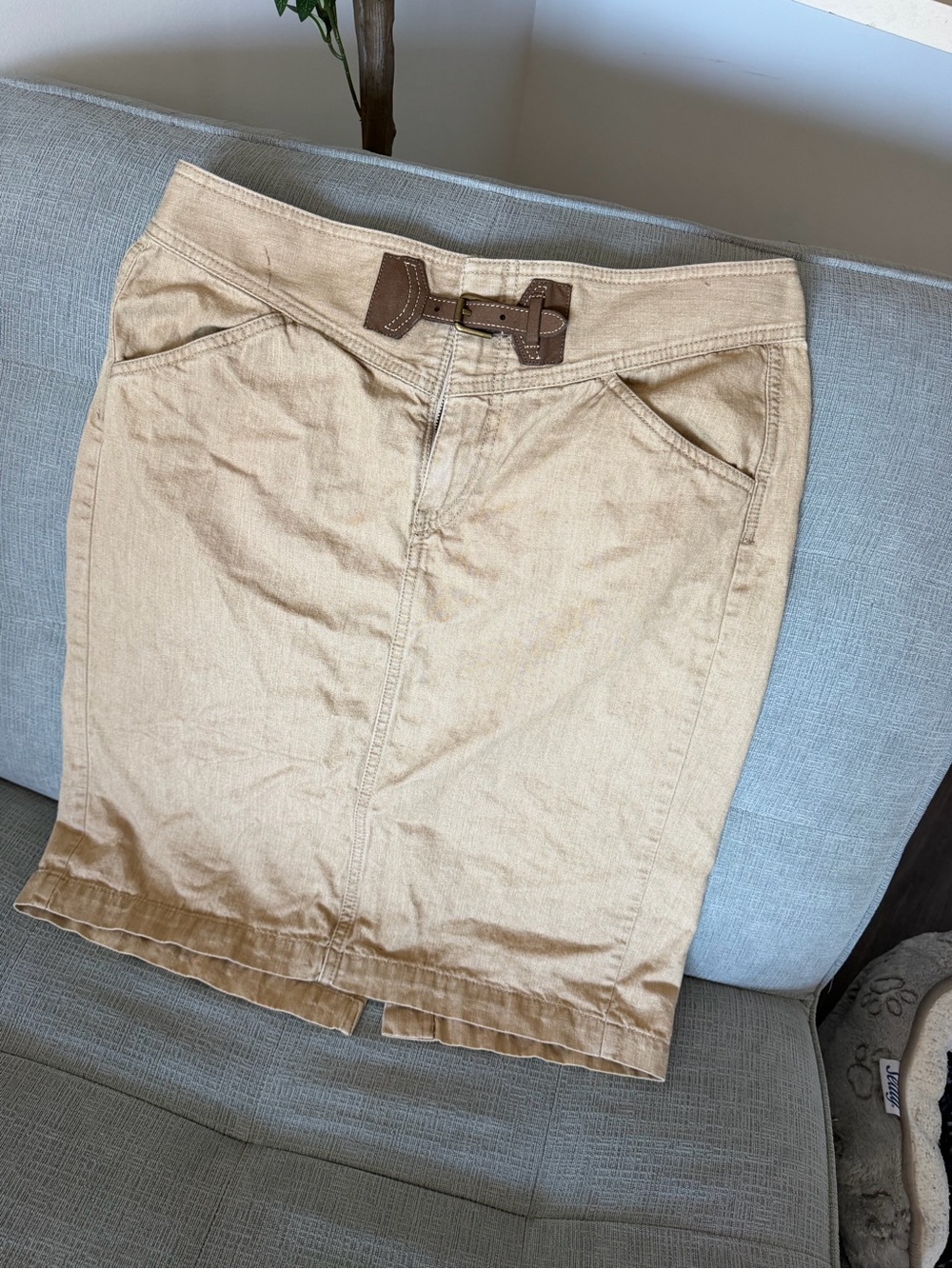 Ralph Lauren Beige Khaki Skirt with Green Label